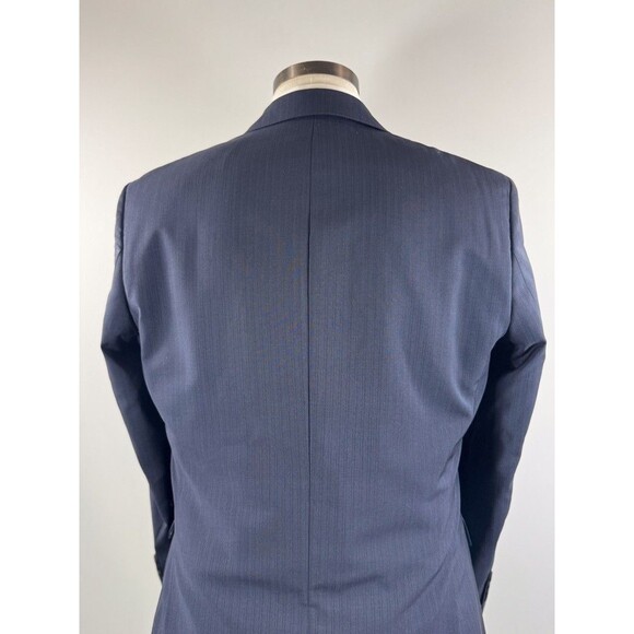 HUGO BOSS Mens Blazer Blue Pasolini Movie Pinstriped Comfort Fit Suit Jacket 38R - Picture 12 of 13